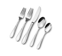 VEVOR Set di Posate in Acciaio Inossidabile per Uso Alimentare, Set di Posate Altamente Lucide, Stoviglie in Lavastoviglie, Servizio 12 Persone, Include Coltello Forchetta Cucchiaio 65 Pezzi