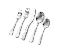 VEVOR Set di Posate in Acciaio Inox per Uso Alimentare, Set di Posate Altamente Lucide, Stoviglie in Lavastoviglie, Servizio 6 Persone, Include Coltello Forchetta Cucchiaio 30 Pezzi 1,27 kg