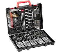 VEVOR Set di Punte da Trapano 318 Pezzi, Set di Punte da Trapano e Cacciavite, Set di Punte da Cacciavite Adatte per Foratura di Metallo, Kit Combinato Assortiti in Custodia per Trasporto Organizzata