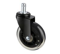 VEVOR Set di Ruote Girevoli di Ricambio per Sedia da Ufficio da 5 Pezzi Diametro 76,2 mm, Ruote Pivotanti 5 Pezzi per Sedia da Computer per Carichi Pesanti per Pavimenti Capacità di Carico max. 59 kg