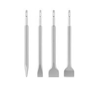 VEVOR Set di Scalpelli SDS Plus 4 Pezzi per Trapano a Percussione, Kit Attrezzi con Scalpelli a Punta Piatti e Angolati, in Lega Acciaio Trattato Termicamente, per Demolizioni Calcestruzzo e Mattoni