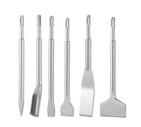 VEVOR Set di Scalpelli SDS Plus da 6 Pezzi per Trapano a Percussione SDS Plus, Kit con Scalpelli a Punta Piatti e a U, in Lega Acciaio 40Cr Trattato Termicamente, con Bordo Affilato per Demolizioni