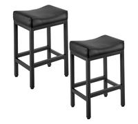 VEVOR Set di Sgabelli da Bar, Sgabelli da Bancone in Similpelle, 2 pezzi, Altezza 645 mm con Seduta Imbottita Gambe in Metallo, Capacità di Carico 136,1 kg per Sala da Pranzo, Bar, Cucina, Salotto