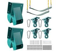 VEVOR Set di Staffe per Altalena, Set di Montaggio a Forma di A, con 2 Staffe ad A, 2 Sedili per Altalena e 4 Ganci Resistenti, Capacità di Carico di 568 kg per Pezzo, per Parco Giochi e Giardino
