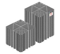 VEVOR Set di Tappetini di Drenaggio ad Incastro 50 pezzi 31 x 31 cm, Set di Piastrelle per Pavimenti da Garage Antiscivolo Materiale in PP Pavimento Modulare da Garage Officina Cucina Piscina, Grigio