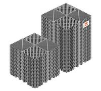 VEVOR Set di Tappetini di Drenaggio ad Incastro 50 pezzi 31 x 31 cm, Set di Piastrelle per Pavimenti da Garage Antiscivolo Materiale in PP Pavimento Modulare da Garage Officina Cucina Piscina, Grigio