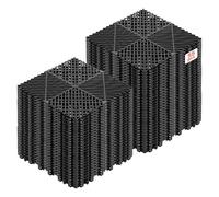VEVOR Set tappetini ad incastro modulare 55 pezzi 31x31 cm Antiscivolo PP Nero