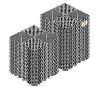 VEVOR Set di Tappetini di Drenaggio ad Incastro 55 pezzi, Set di Piastrelle 31 x 31 cm per Pavimenti da Garage Antiscivolo Drenante Materiale in PP Pavimentazione Modulare per Ambienti Umidi, Grigio