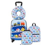 VEVOR Set di Valigie per Bambini 5 Pezzi con Ruote da 45,7 cm, Zaino e Cuscino a U, Set di Valigie da Viaggio da Vacanza, Regalo di Compleanno per Bambini, Approvato dalle Compagnie Aeree