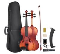 VEVOR Set di Violini da 4/4 355 mm Set Completo per Violino Marrone Opaco con Motivi