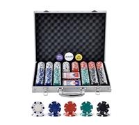 VEVOR Set Fiches da Poker da 500 Pezzi con Valigetta in Alluminio 9-10 Giocatori