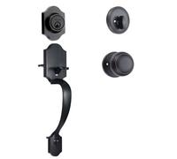 Set di maniglie e catenacci per porte d'ingresso VEVOR, set di serrature per porte d'ingresso con pomolo interno, interasse fori regolabile, set di maniglie monocilindriche, per porte d'ingresso e por