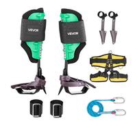 VEVOR Set per Arrampicata sugli Alberi, Regolabile in Altezza con Cinghie e Protezioni per Punte Carico di 159 kg, Speroni da Arrampicata in Acciaio per Impieghi Gravosi per la Raccolta della Frutta