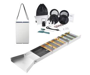 VEVOR Set per Ricerca dell'Oro Con Cassetta di Sicurezza, Attrezzatura per l'Estrazione in Alluminio da 50 Pollici, Set per Prospezione da 23 Pz, Setaccio Con Magnete Separatore