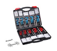VEVOR Kit riparazione filetti 338 pz – SAE e metrico elicoidale M5–M12 1/4–1/2 HSS
