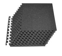 VEVOR Set Tappetino Puzzle Protettivo per Pavimento da Palestra 12 pezzi 610 x 610 x 20 mm, Tappetini in Schiuma EVA ad Incastro con Puntini Grigi da Ginnastica Palestra Ufficio Casa Allenamento