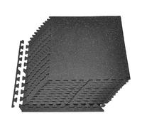 VEVOR Set Tappetino Puzzle Protettivo per Pavimento da Palestra 24 pezzi 610 x 610 x 10 mm, Tappetini in Schiuma EVA ad Incastro Piastrelle con Puntini Grigi da Ginnastica Ufficio Casa Allenamento