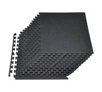 VEVOR Set Tappetino Puzzle Protettivo per Pavimento da Palestra 24 pezzi 610 x 610 x14 mm, Tappetini in Schiuma EVA ad Incastro con Puntini Blu da Ginnastica Palestra Ufficio Casa Allenamento