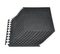 VEVOR Set Tappetino Puzzle Protettivo per Pavimento da Palestra 24 pezzi 610 x 610 x14 mm, Tappetini in Schiuma EVA ad Incastro con Puntini Blu da Ginnastica Palestra Ufficio Casa Allenamento