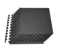 VEVOR Set Tappetino Puzzle Protettivo per Pavimento da Palestra 6 pezzi 610 x 610 x14 mm, Tappetini in Schiuma EVA Fitness ad Incastro da Ginnastica Palestra Ufficio Casa Allenamento Punti Grigi