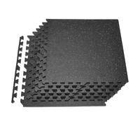 VEVOR Set Tappetino Puzzle Protettivo per Pavimento da Palestra 6 pezzi 610 x 610 x14 mm, Tappetini in Schiuma EVA Fitness ad Incastro da Ginnastica Palestra Ufficio Casa Allenamento Punti Grigi