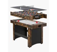 VEVOR Set Tavolo da Gioco Combo, Multi Combinazione Tavolo con Aria Hockey, Ping Pong, Calcio Balilla, Intrattenimento Tavolo ad Aria per Sala Giochi Famiglia Ufficio con Accessori 137,1 cm
