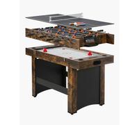 VEVOR Set Tavolo da Gioco Combo, Multi Combinazione Tavolo con Aria Hockey, Ping Pong, Calcio Balilla, Intrattenimento Tavolo ad Aria per Sala Giochi Famiglia Ufficio con Accessori 137,1 cm