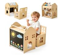 VEVOR Set Tavolo e Sedia Montessori per Svezzamento, Seggiola in Legno