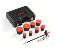 VEVOR Set Tester Perdite Sistema Turbo, Tester di Perdite per Turbocompressore per Veicoli, Kit Utensili Ispezione Tenuta di Pressione Sistema Turbo Manometro Valvola 0-5,5 Bar, 4 Adattatori in Nylon