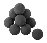 VEVOR Sfere di Fuoco in Ceramica, 100 mm, 12 Pezzi, Pietre Laviche Rotonde per Uso Interno ed Esterno, Pietre Decorative per Braciere, per Caminetti a Propano Gas, Stufe, Campeggio, Nero
