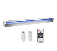 VEVOR Sfioratore a cascata per piscina a LED colorato acciaio inox 151x11,5x8 cm