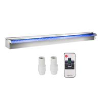VEVOR Sfioratore a cascata piscina a LED colorato acciaio inox 120x11,5x8 cm