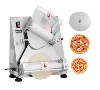 VEVOR Sfogliatrice per Pizza, Pressa Automatica in Acciaio Inox da 76,2-355,6 mm Spessore Regolabile, Macchina per Pasta Elettrica Commerciale da 370 W, 260 Pezzi all'Ora, con Coperchio