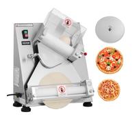 VEVOR Sfogliatrice per Pizza, Pressa Automatica in Acciaio Inox da 76,2-355,6 mm Spessore Regolabile, Macchina per Pasta Elettrica Commerciale da 370 W, 260 Pezzi all'Ora, con Coperchio