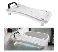 VEVOR Sgabello da Vasca da Bagno Carico max 150 kg, Sedia di Trasferimento da Doccia per Vasca da Bagno Larghezza da 41 a 62 cm, Sedile di Ausilio per Doccia con Piedini Antiscivolo per Anziani