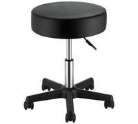 VEVOR Sgabello Rotondo Nero Altezza Regolabile 460-605mm Ufficio Studio Salone