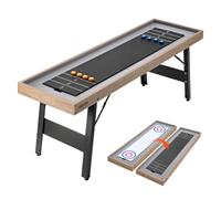 VEVOR Shuffleboard 2 in 1, 2,1 m, 2,7 m, 3,6 m, set combinato Shuffleboard e bowling, con campo di gioco antigraffio, dischi, set da bowling, cera, pennello, per sala giochi familiare