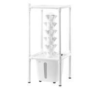 VEVOR Sistema di Coltivazione Idroponica, 30 Baccelli Verticali a 6 Livelli, Torre Idroponica Mobile con Pompa dell'Acqua e Luce, Germinazione Interna, per Erbe Aromatiche Frutta Verdura