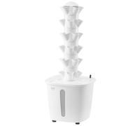 VEVOR Sistema di Coltivazione Idroponica, 30 Baccelli Verticali a 6 Livelli, Torre Idroponica Mobile con Pompa dell'Acqua e Timer, Germinazione Interno, per Erbe Aromatiche Frutta Verdura