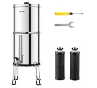 VEVOR Sistema di Filtraggio Acqua a Gravità Filtro Acqua Membrana 7+8,5 L