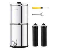 VEVOR Sistema di Filtraggio Acqua a Gravità per Filtro Acqua 4,4+5,5 L 2 Filtri