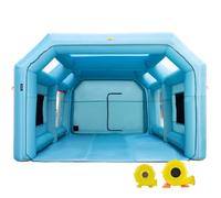 VEVOR Cabina di Verniciatura Gonfiabile 7x4x2,5 m, Tenda di Verniciatura Gonfiabile per Auto, Sistema di Filtrazione, a Oxford, Postazione di Verniciatura Automobilistica, Garage, Officina