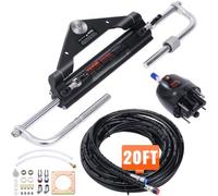VEVOR Sistema di Sterzo per Barche Kit di Sterzo Idraulico 150 HP con Cilindro Pompa, Kit Timoneria Idraulica Fuoribordo in Lega di Alluminio ad Alta Resistenza per un Massimo di 150 HP