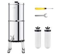 VEVOR Sistema Filtraggio Acqua Gravità Membrana Filtrante in Ceramica 7,8+8,5 L