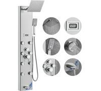 VEVOR Sistema Pannello Doccia, 5 Modalità Pannello Doccia, Pioggia, 8 Getti Massaggianti, Bocca Vasca, Soffione Doccia a 3 Impostazioni, Tubo Flessibile da 59", Set Doccia a Parete in Acciaio Inox