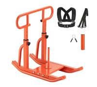 VEVOR Slitta con Pesi, per Dischi 25 e 51 mm Slitte per Allenamento Fitness per Migliorare Velocità negli Esercizi Atletici, Arancione, Attrezzatura per Allenamento con Maniglia Regolabile in Altezza