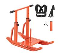 VEVOR Slitta con Pesi, per Dischi 25 e 51 mm Slitte per Allenamento Fitness per Migliorare Velocità negli Esercizi Atletici, Attrezzatura per Allenamento con Maniglia Regolabile in Altezza, Arancione