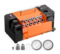 VEVOR Smerigliatrice Affilatrice per Punte da Trapano MR-13D, da 3-15 mm con Angolo di Smusso Regolabile, Labbro di Taglio Anteriore e Angolo di Punta di 95°-135°, con 13 Pinze, Mole CBN e SDC