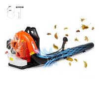VEVOR Soffiatore per Foglie a Gas, 79CC, Spazzaneve a Zaino a 2 Tempi, Serbatoio Carburante da 3 Litri, Volume d'Aria 930 CFM, 184 MPH, Cura per Prato, Pulizia Foglie, Rimozione Neve Giardino Cortile