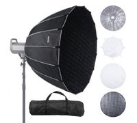 VEVOR Softbox Parabolico 33 pollici / 850 mm Sgancio Rapido Piegatura Rapida Leggero Portatile Attacco Bowens Universale, 4 Effetti di Illuminazione, Adatto per Fotografia Studio Fotografico